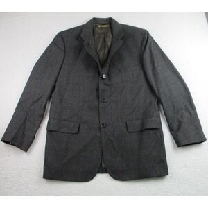 Brooks Brothers Blazer Mens 46R Gray Glen Plaid Sport Coat Made in‎ USA 3 Button